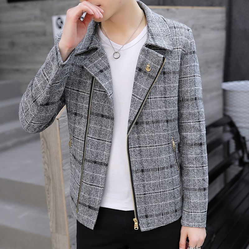 Wool Coat Peacoat - Jas Pria Pendek Campuran Wol Model