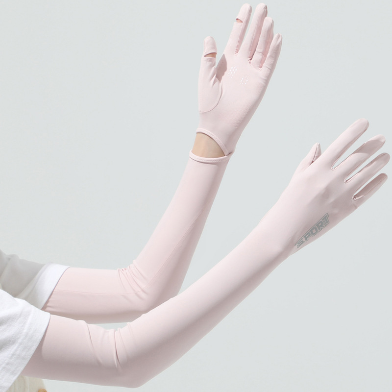 Touch Screen Gloves - Sarung lengan panjang wanita, pelindung UV