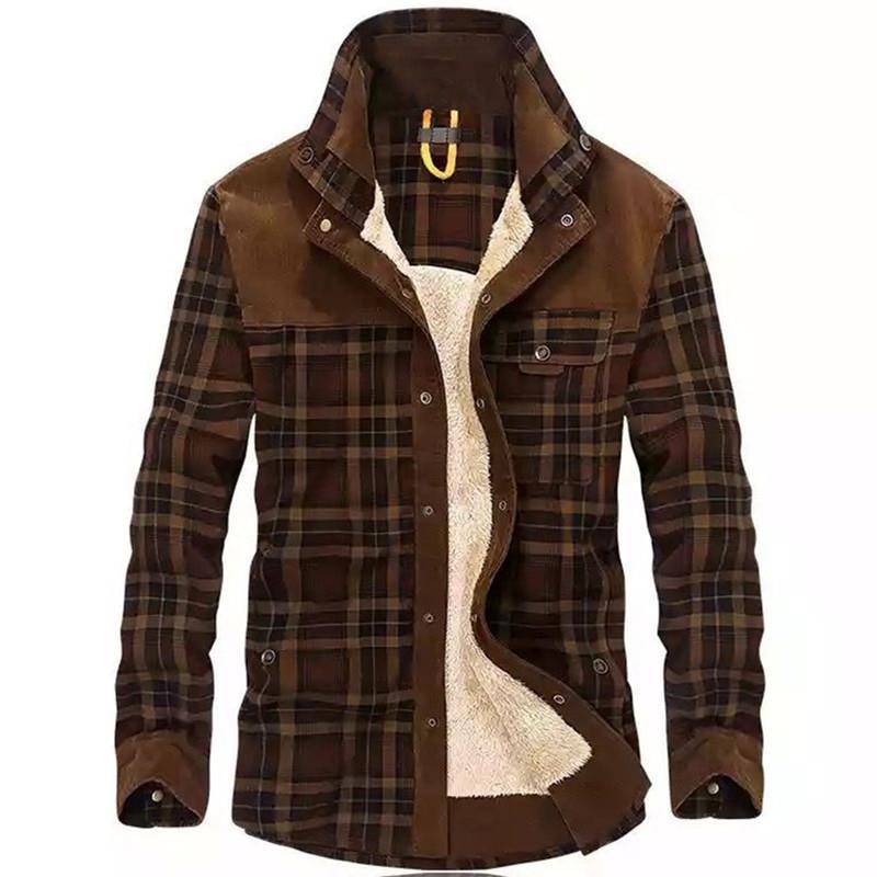 Flannel Shirt Lined - Jaket Kemeja Pria Vintage Motif Kotak-kotak