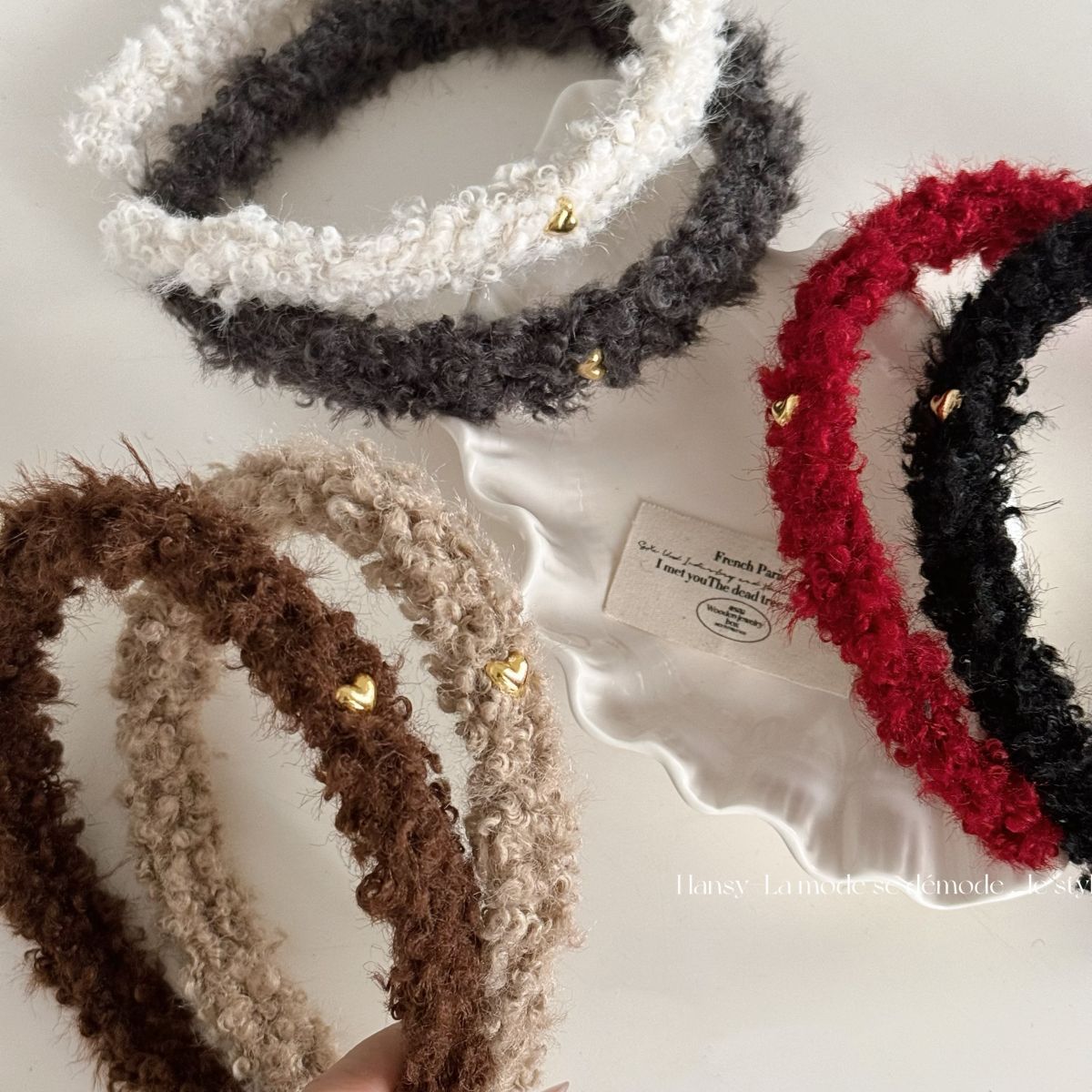 Winter Headband Fleece - Headband Bulu Domba Musim Dingin Rajutan