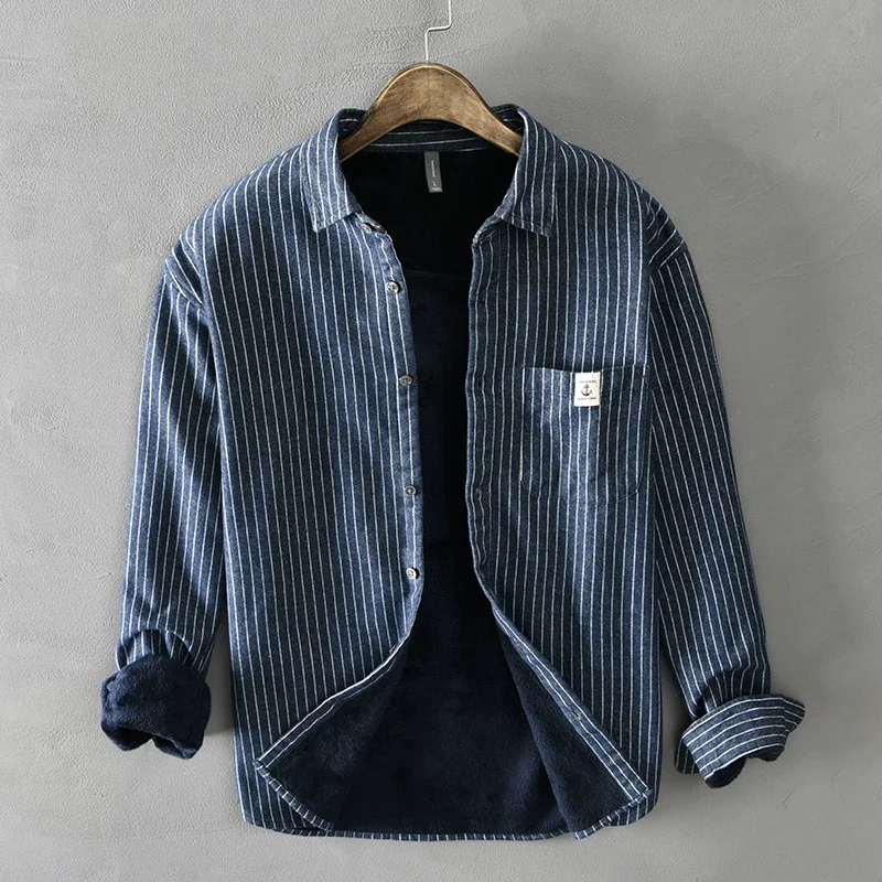 Flannel Shirt Lined - Kemeja Pria Musim Dingin Berbahan Fleece