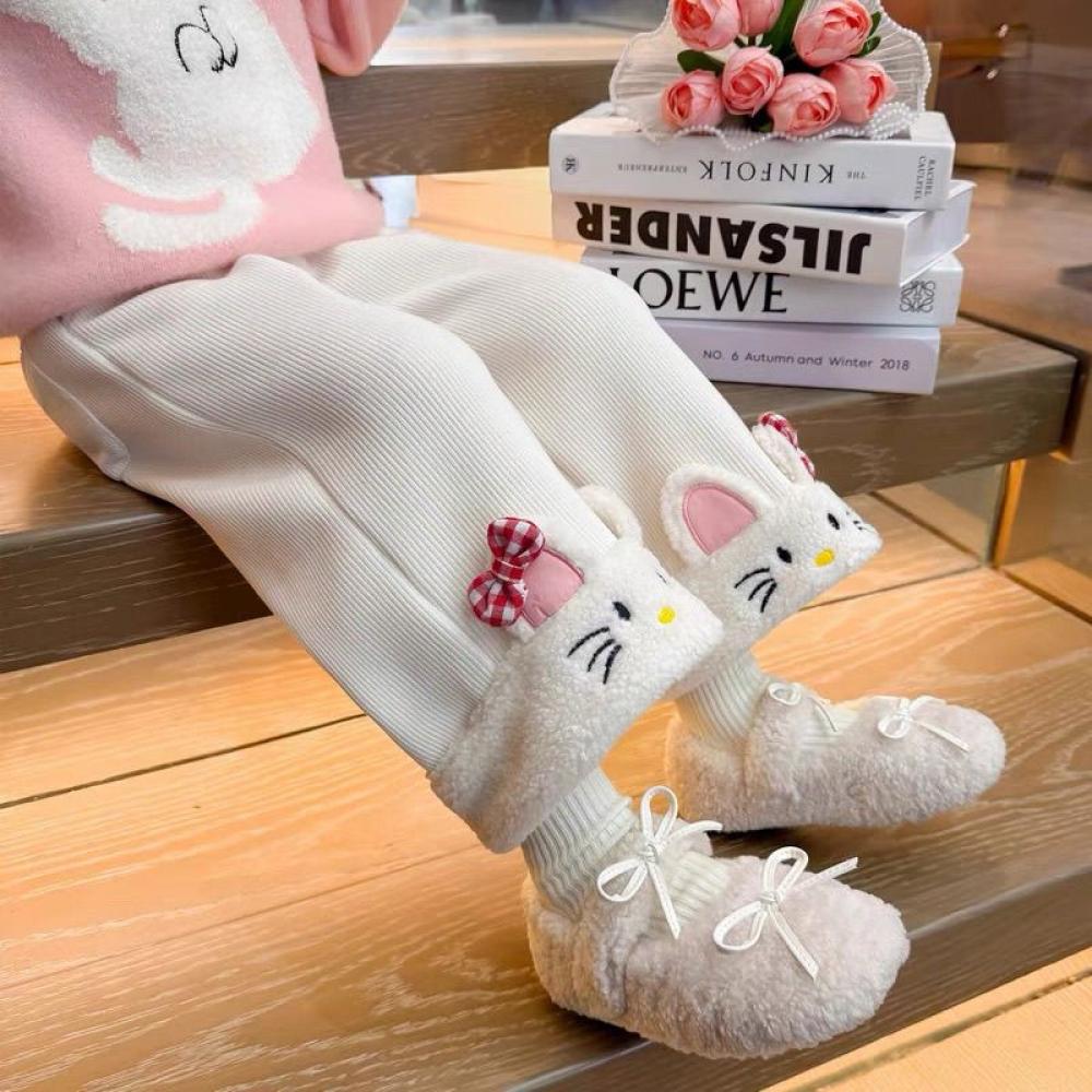 Corduroy Pant Warm - Kawaii Hello Kitty Perempuan celana Ins