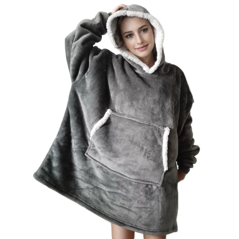 Sherpa Hoodie Fleece - Bisa dipakai dewasa Super lembut flanel