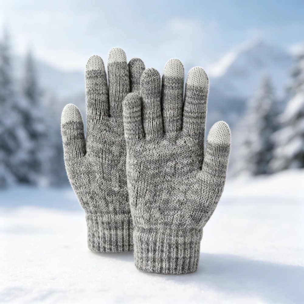 Touch Screen Gloves - 2 Buah/Set Set Sarung Tangan Topi