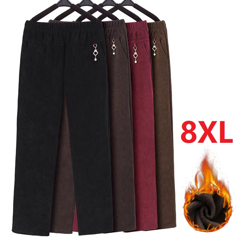 Corduroy Pant Warm - Celana lurus korduroi kualitas tinggi wanita