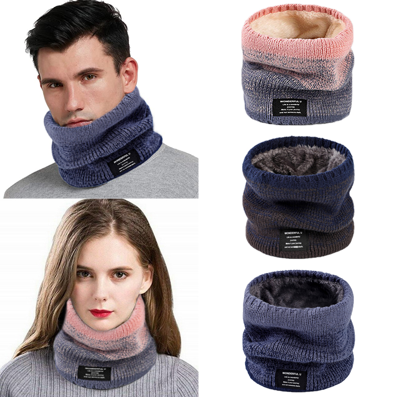 Wool Scarf Men - Syal Kepala Gradien Rajutan Wanita Pria