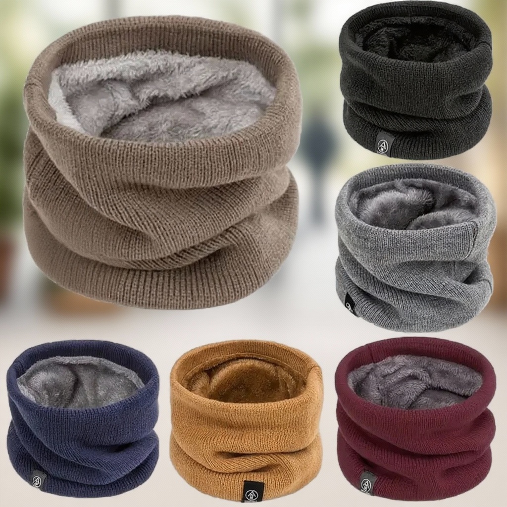 Neck Gaiter Fleece - Syal Rajut Hangat Tebal Berbulu Anti