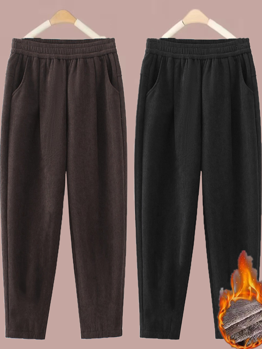 Corduroy Pant Warm - Celana Korduroi Wanita Model Lurus Tebal,