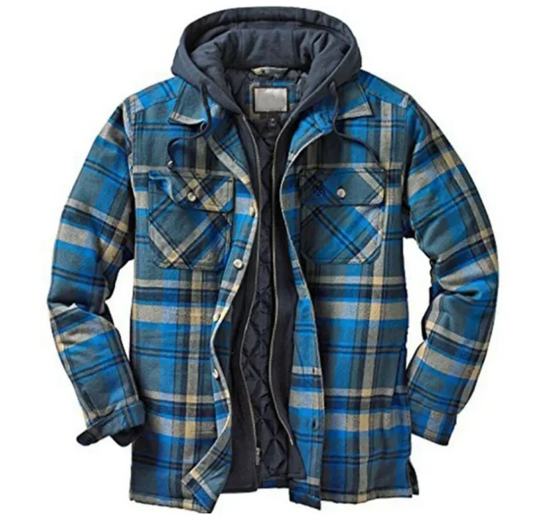 Flannel Shirt Lined - Jaket Flanel Kotak-kotak Berlapis Bulu Domba