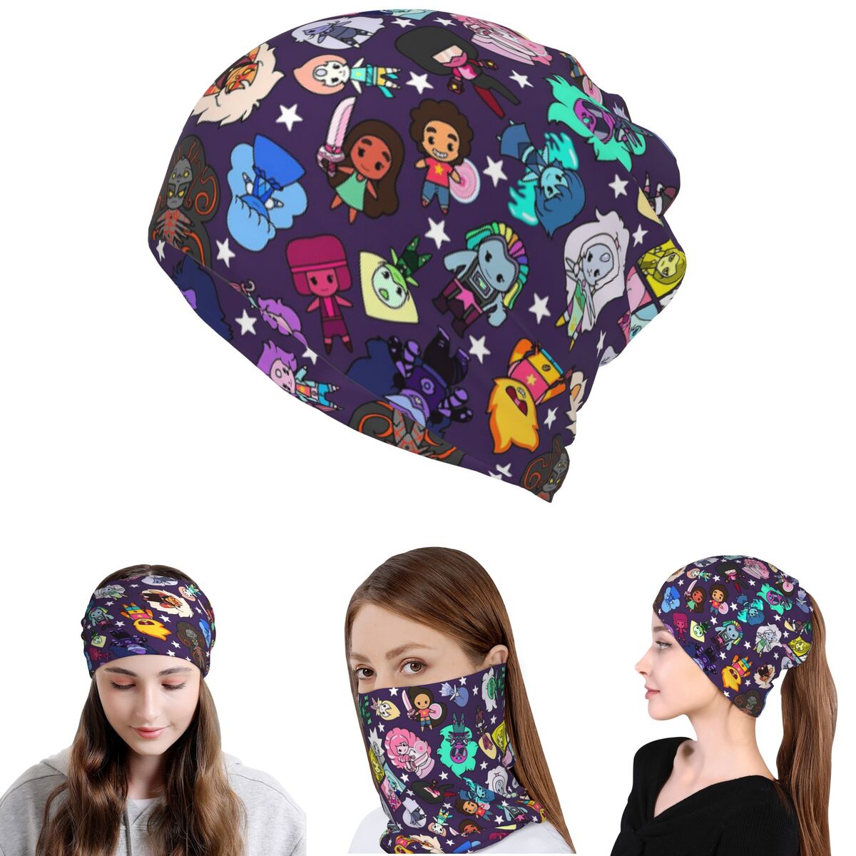 Knit Beanie Hat Warm - Crystal Gems Steven Universe Bandana Penutup