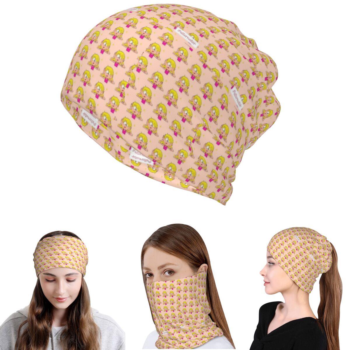 Knit Beanie Hat Warm - Lizzie McGuire Kartun Bandana Penutup Leher