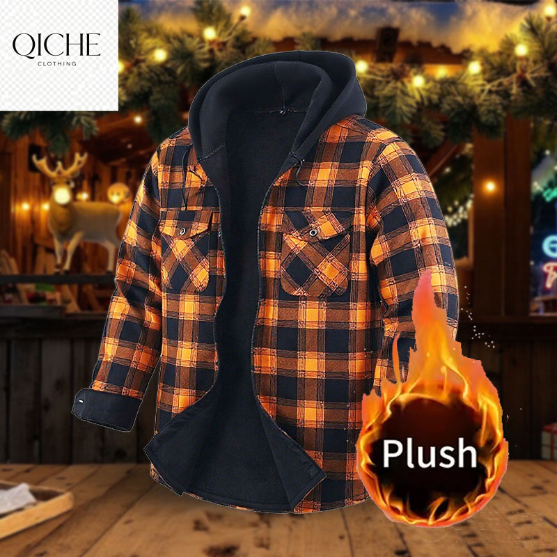 Flannel Shirt Lined - Kemeja Flanel Tebal Berlapis Fleece QICHE