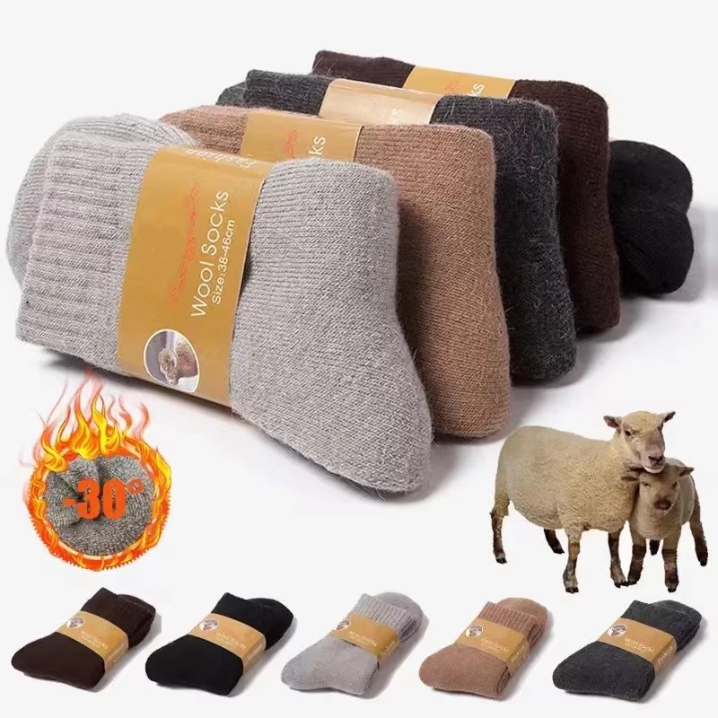 Thermal Sock Wool - 4 pasang/lot kaus kaki termal Super