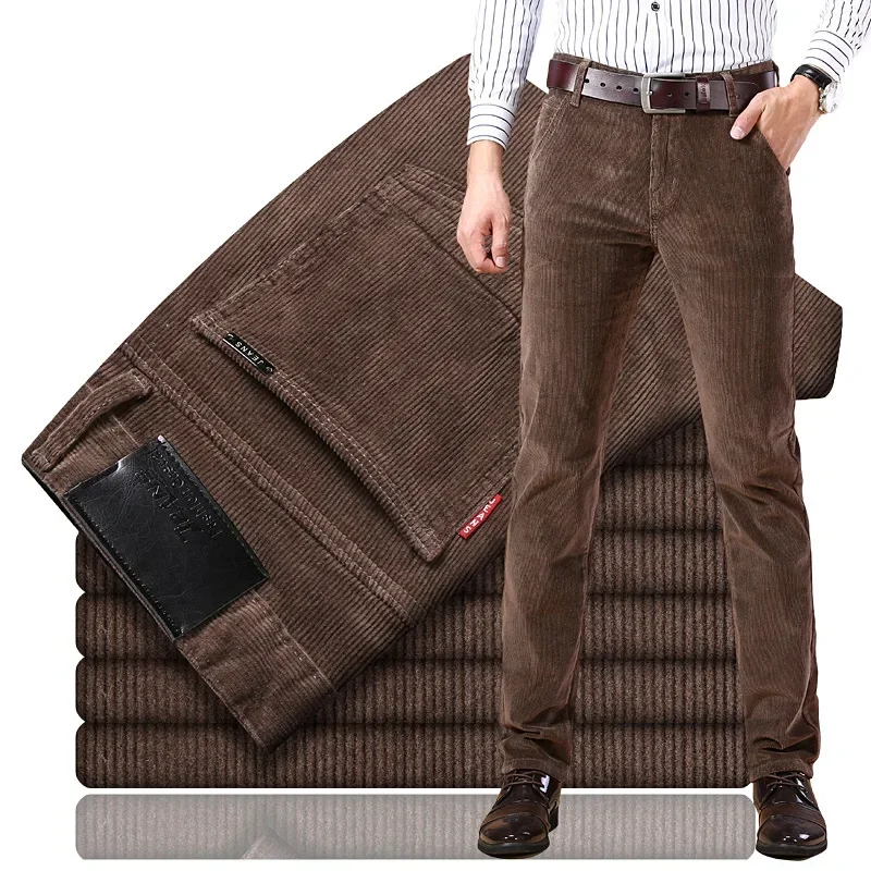 Corduroy Pant Warm - Celana Panjang Kasual Pria Musim Semi