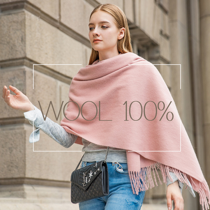 Shawl Wrap Winter - Musim Dingin Wol Syal Wanita Syal