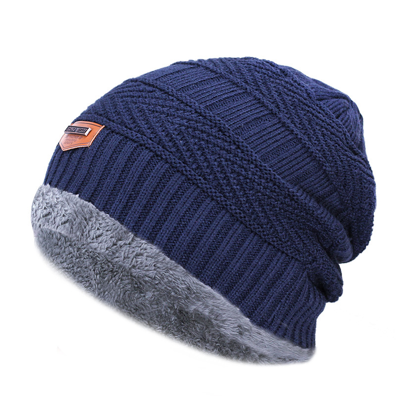 Wool Scarf Men - Topi Beanie Musim Dingin Baru untuk