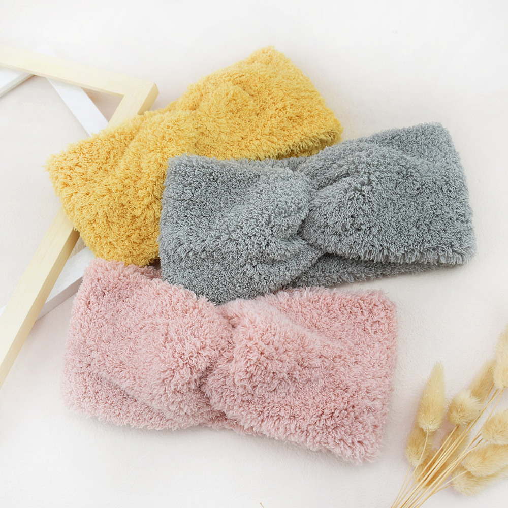 Winter Headband Fleece - Headband Lebar Bulu Domba Baru untuk