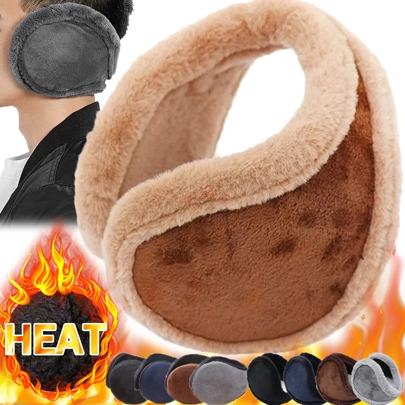 Winter Headband Fleece - Penutup telinga bulu tebal pria wanita