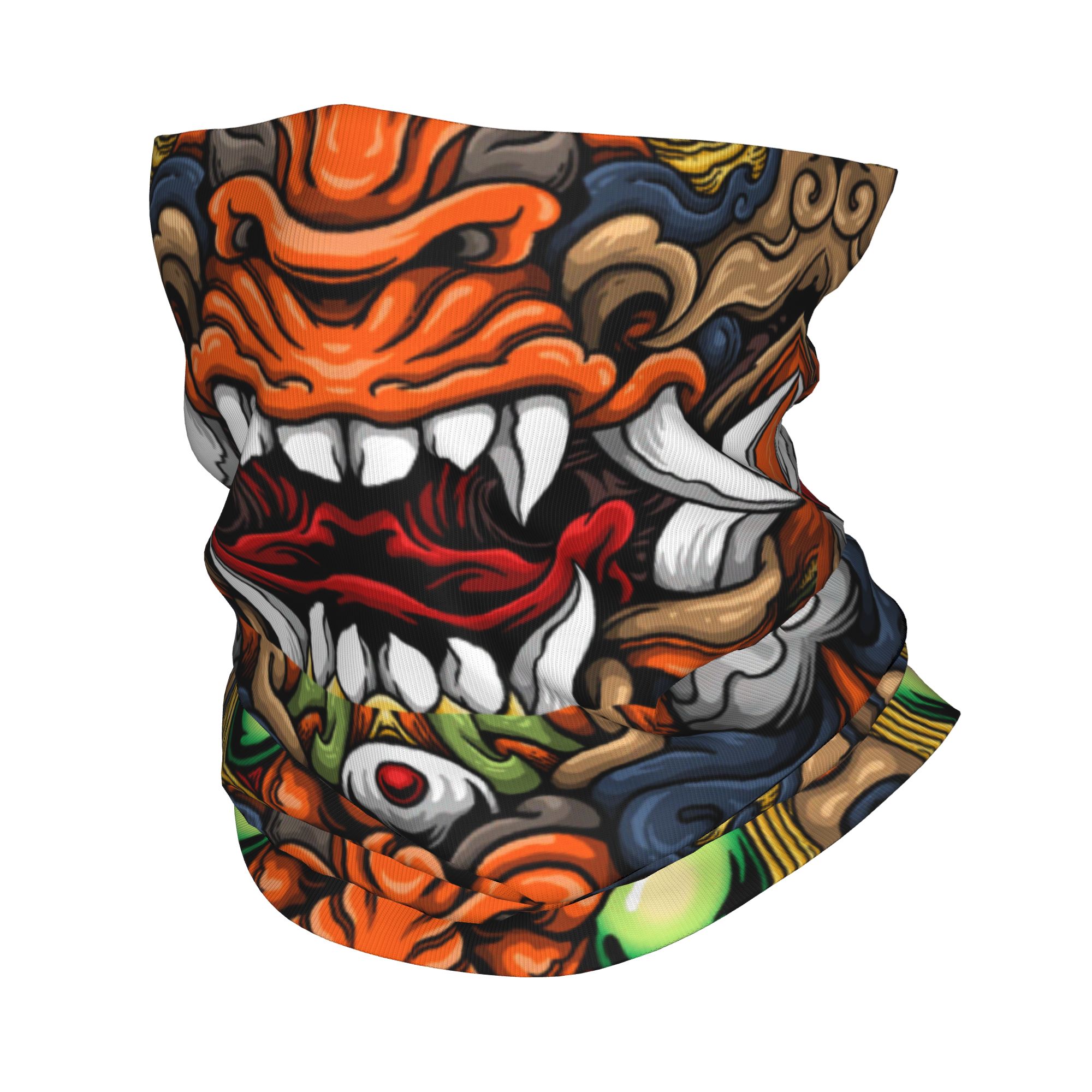 Neck Gaiter Fleece - Penutup Kepala Musim Dingin Motif Samurai