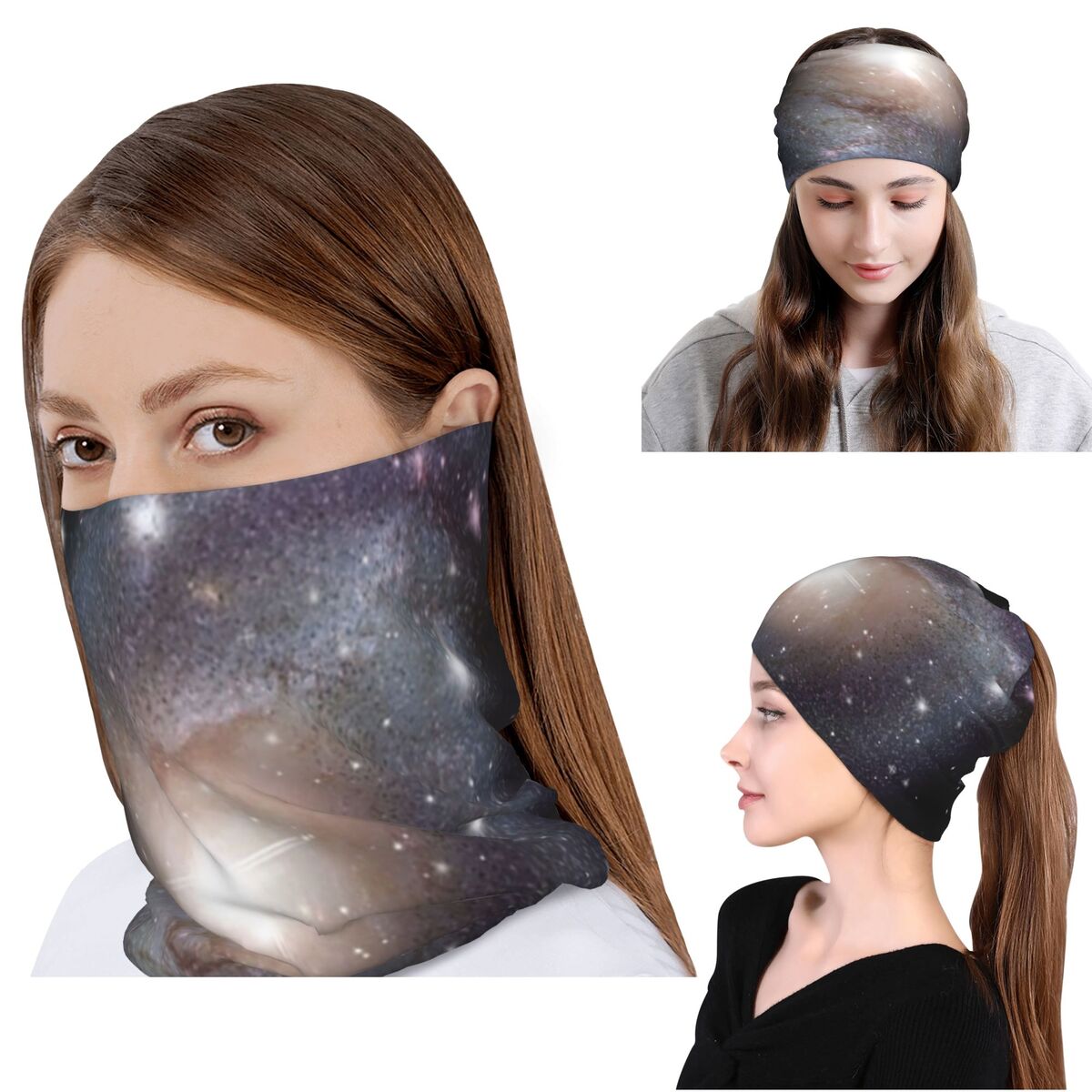 Knit Beanie Hat Warm - Jubah Galaxy Universe Planet Bandana Penutup