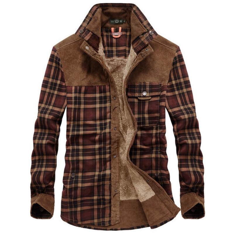 Jaket Pria Musim Dingin Anti A - Flannel Shirt Lined ulasan dan harga