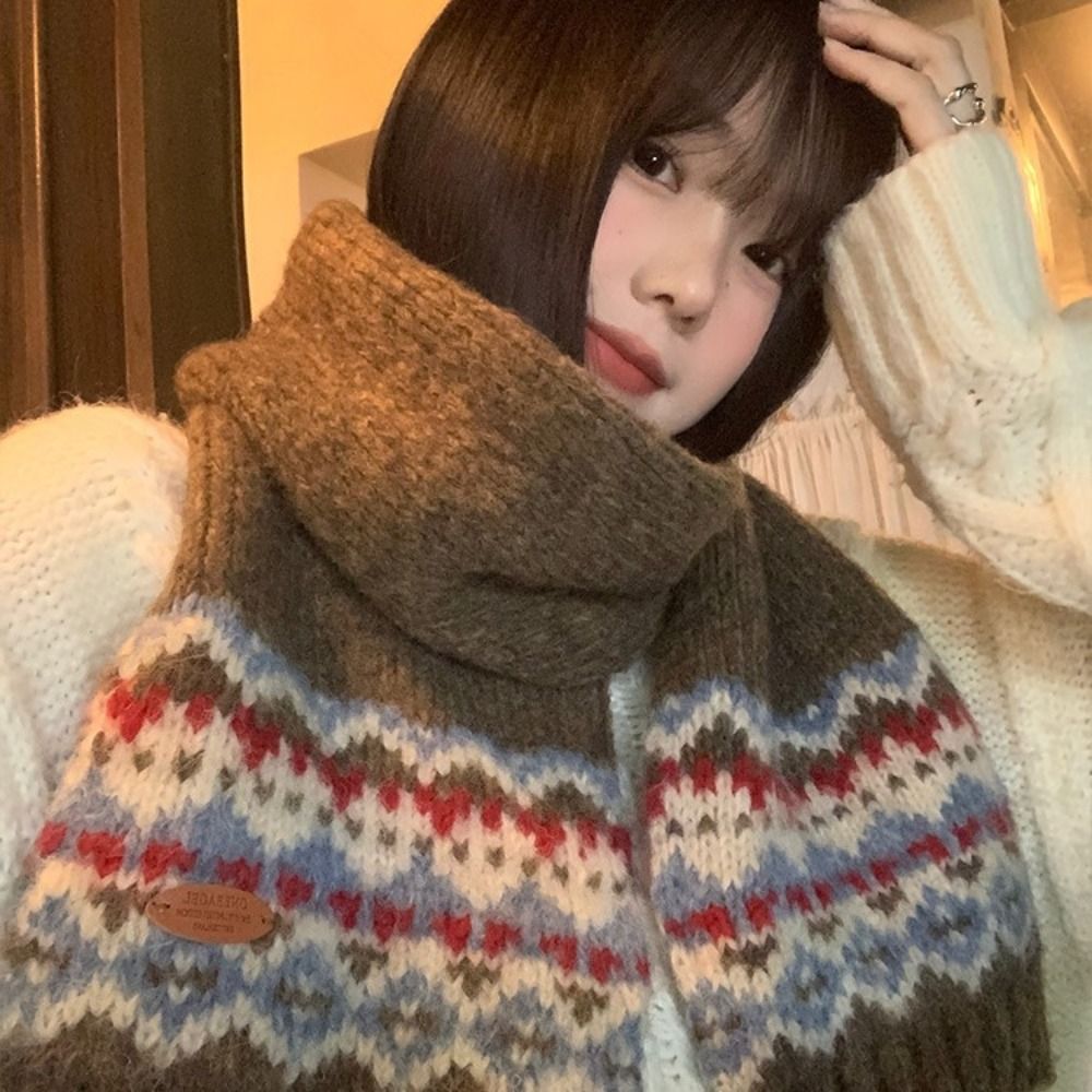 Syal Rajutan Jacquard Wol Klas - Wool Scarf Men ulasan dan harga