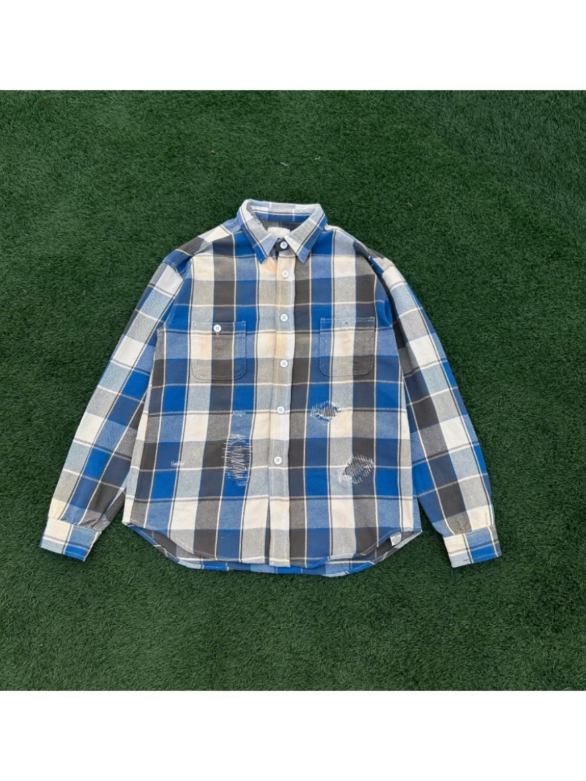 Kemeja longgar kotak-kotak ter - Flannel Shirt Lined ulasan dan harga