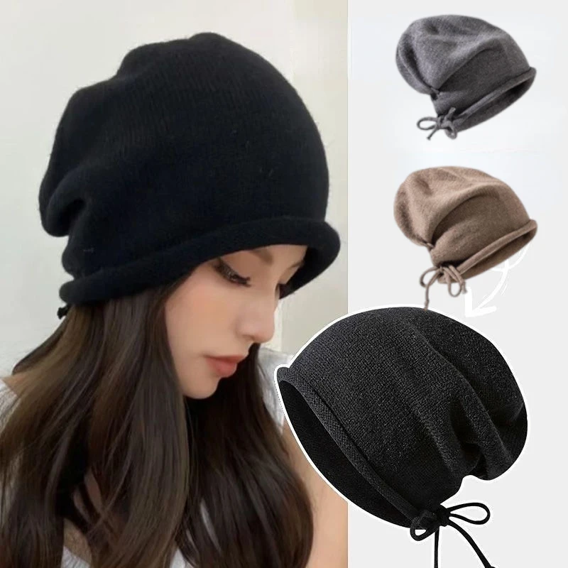 Topi Rajut Wanita Musim Dingin - Knit Beanie Hat Warm ulasan dan harga