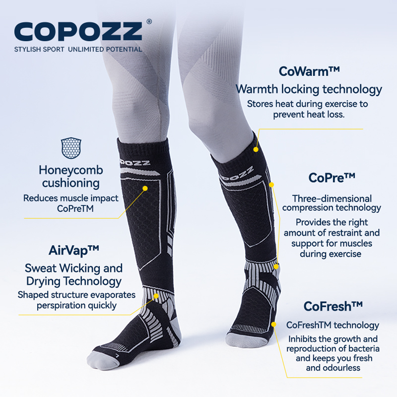 Kaus kaki Ski panjang COPOZZ,  - Thermal Sock Wool ulasan dan harga