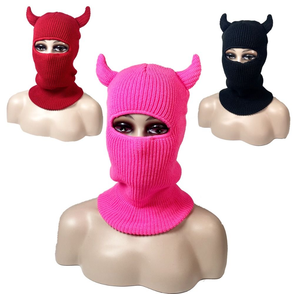 Topi Rajut Balaclava dengan Ta - Balaclava Ski Mask ulasan dan harga