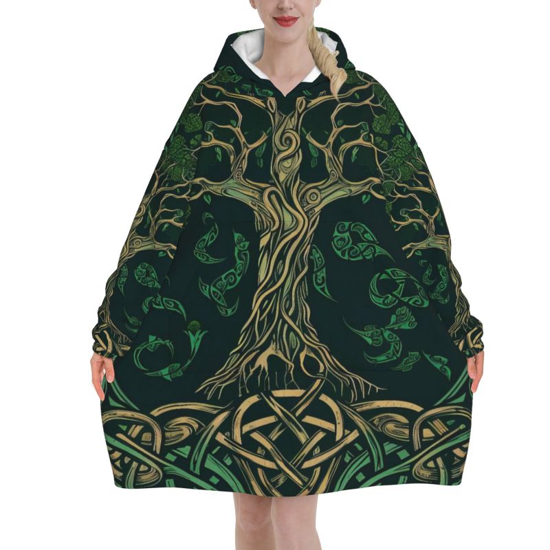 Hoodie Selimut Motif Celtic Po - Sherpa Hoodie Fleece ulasan dan harga