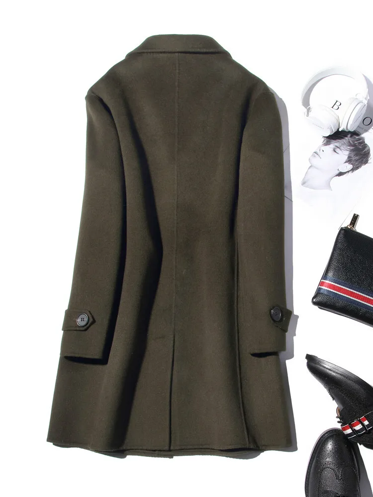 AYUNSUE 100% Mantel Wol Pria M - Wool Coat Peacoat ulasan dan harga