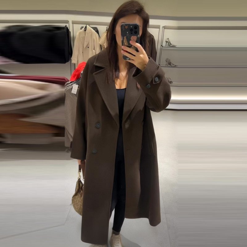 Jaket Wanita HXAO, Mantel Wol  - Wool Coat Peacoat ulasan dan harga