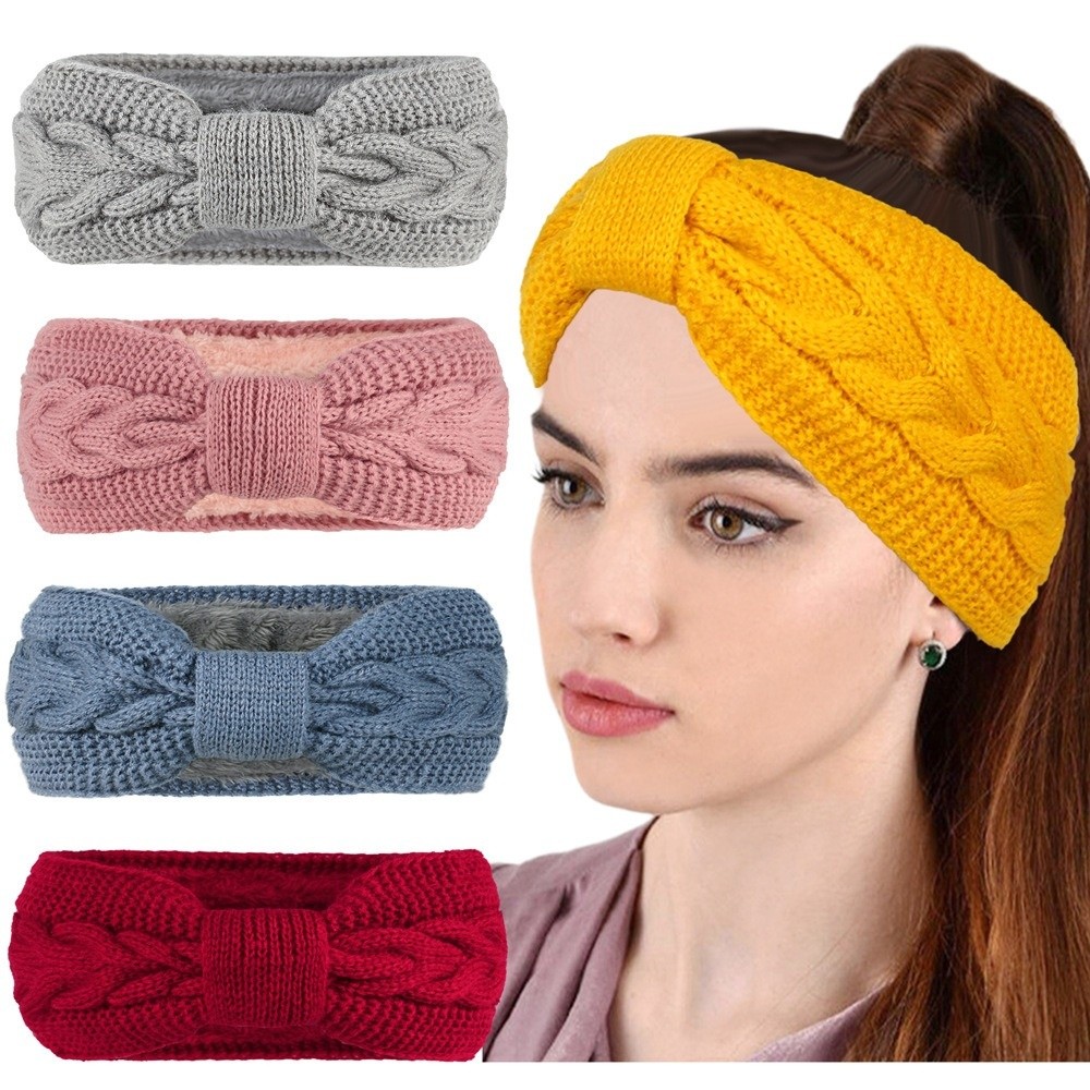 Headband Rajut Wanita Musim Di - Winter Headband Fleece ulasan dan harga