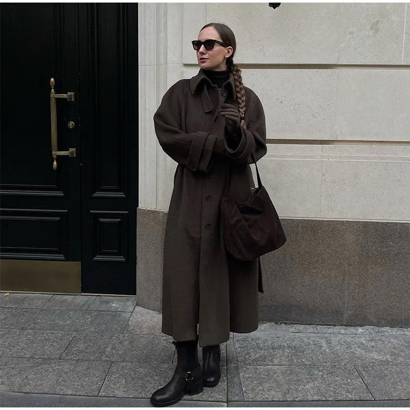 Mantel Panjang Wanita Warna Ab - Wool Coat Peacoat ulasan dan harga