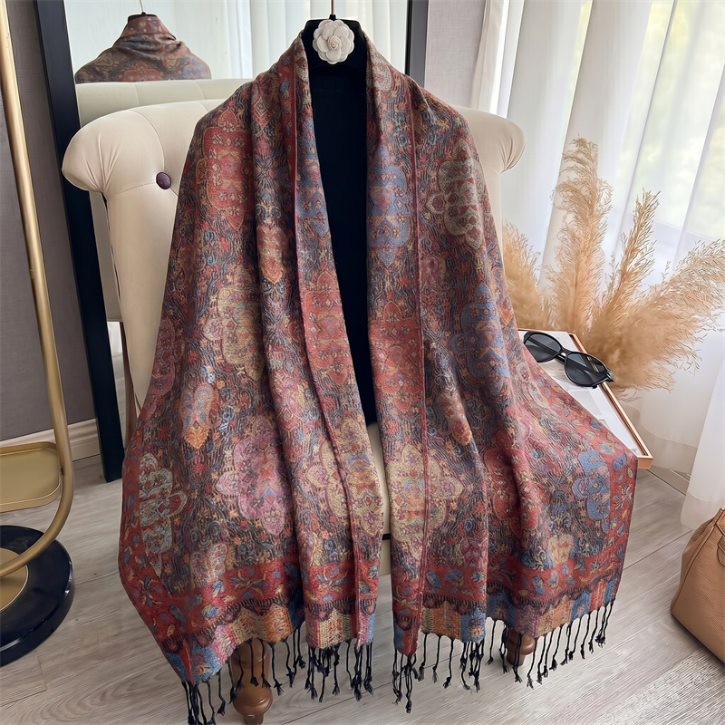 Syal Kasmir Wanita Mewah Baru  - Cashmere Pashmina Wrap ulasan dan harga