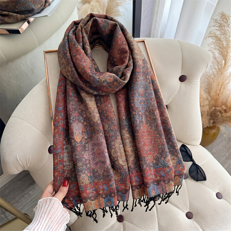 Syal Kasmir Wanita Mewah Baru  - Cashmere Pashmina Wrap ulasan dan harga
