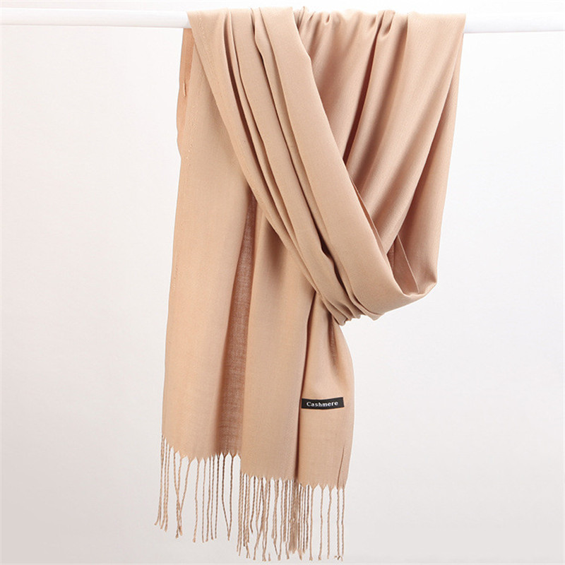 Syal Wanita Solid Kasmir Peras - Cashmere Pashmina Wrap ulasan dan harga