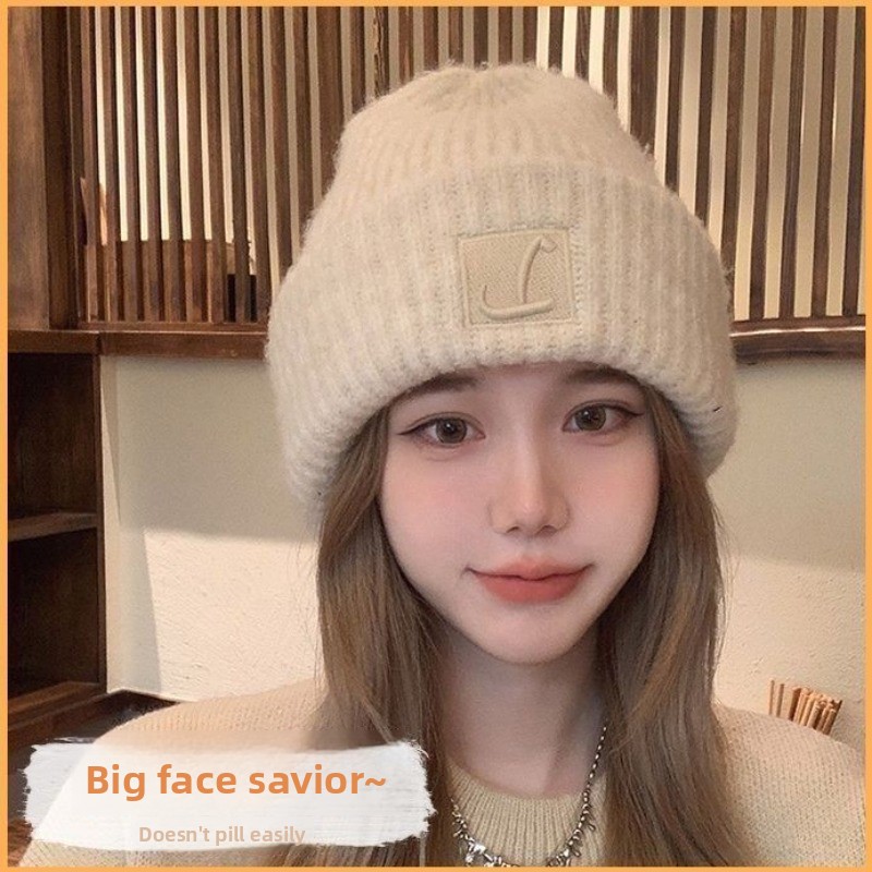 Topi Wol Ukuran Besar untuk Wa - Knit Beanie Hat Warm ulasan dan harga