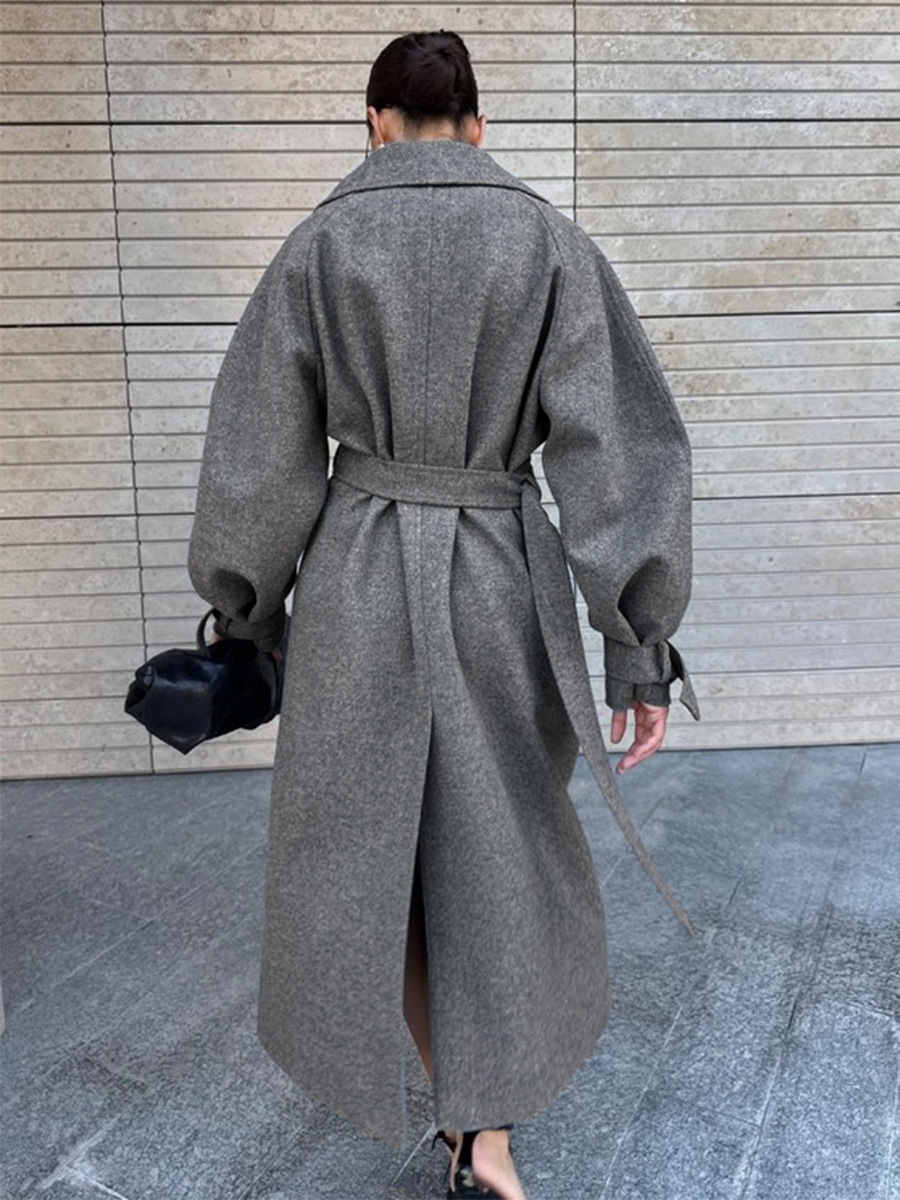 LUCYSHIHATTU Mantel Panjang Im - Wool Coat Peacoat ulasan dan harga