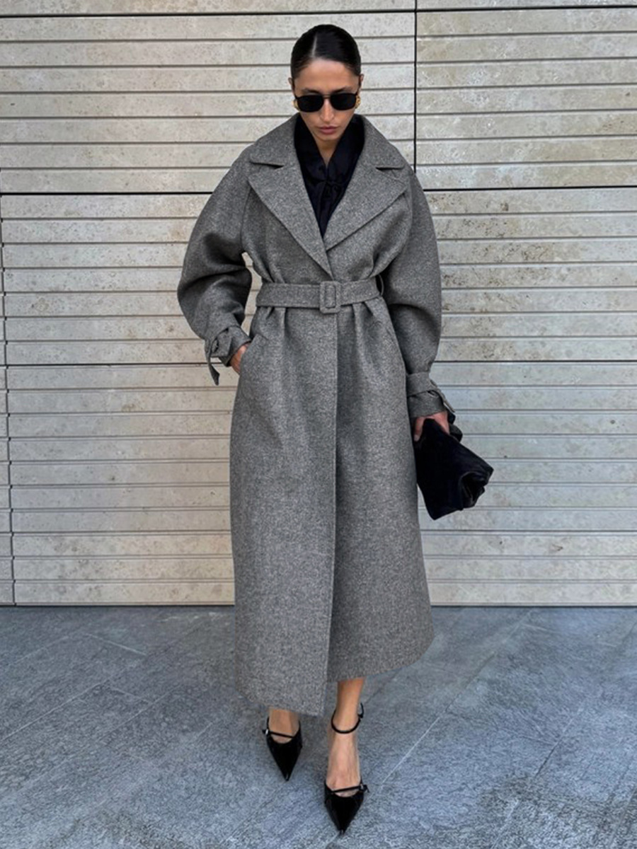 LUCYSHIHATTU Mantel Panjang Im - Wool Coat Peacoat ulasan dan harga