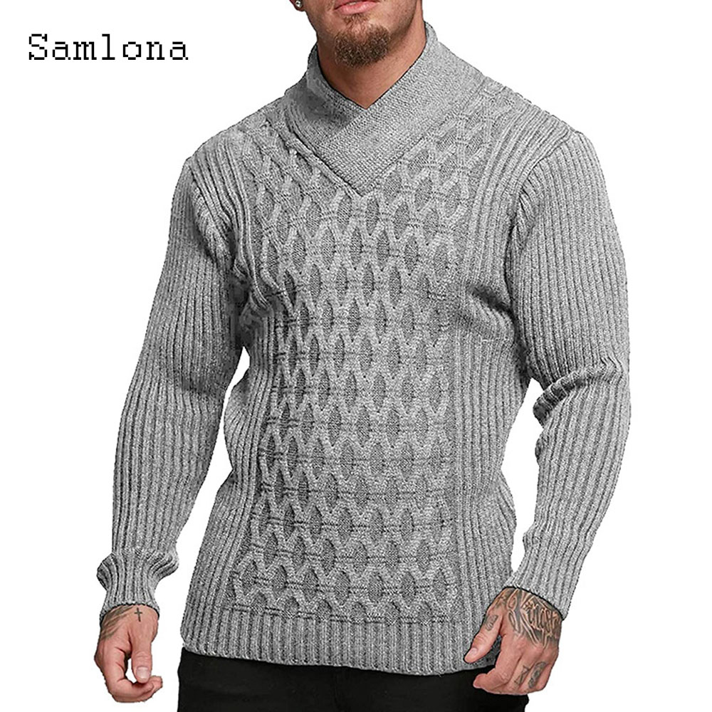 Samlona Sweater rajut pria, at - Wool Scarf Men ulasan dan harga