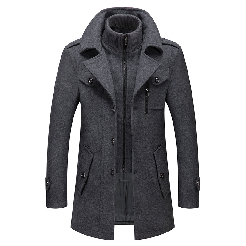 Mantel Wol Pria Musim Dingin U - Wool Coat Peacoat ulasan dan harga