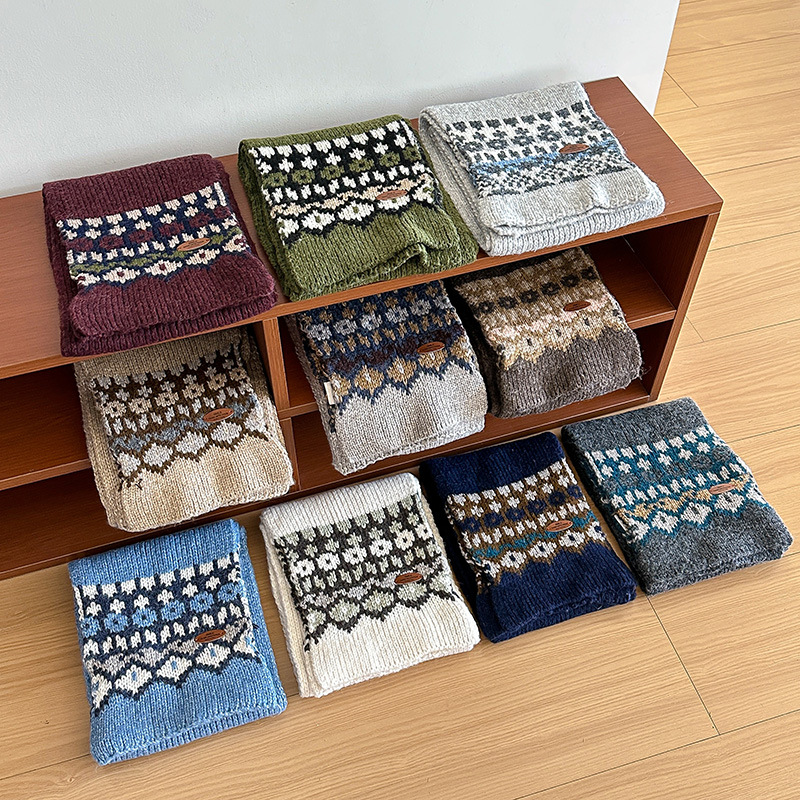 selendang rajut jacquard untuk - Wool Scarf Men ulasan dan harga