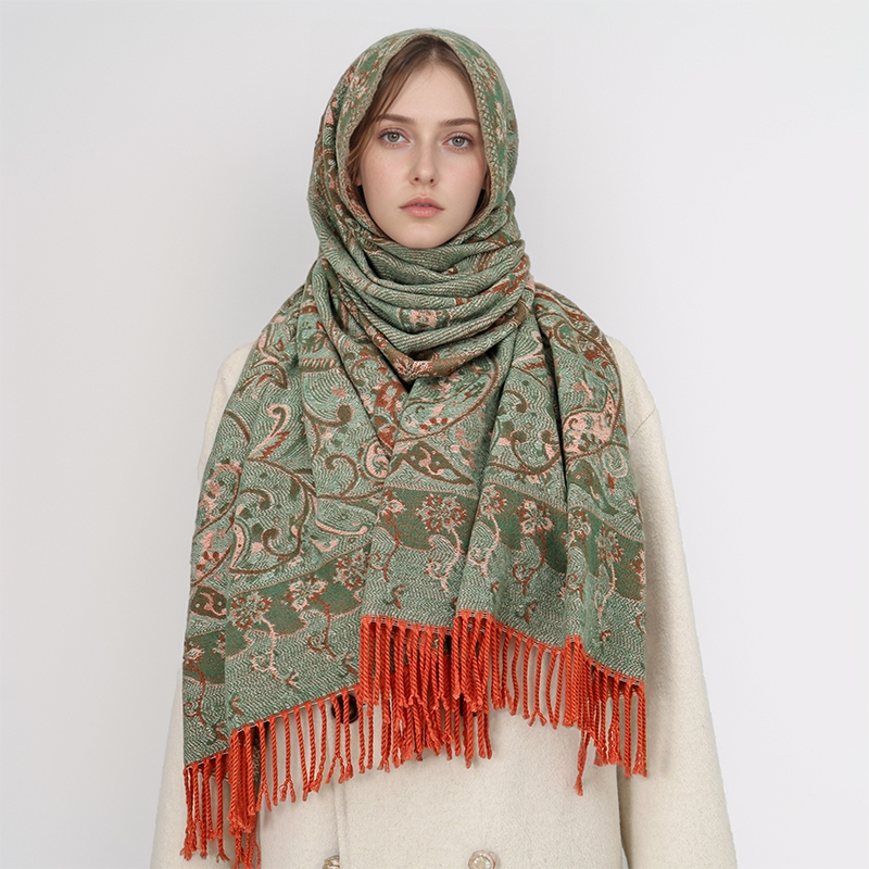 2024 Mode gaya etnik syal Jacq - Cashmere Pashmina Wrap ulasan dan harga