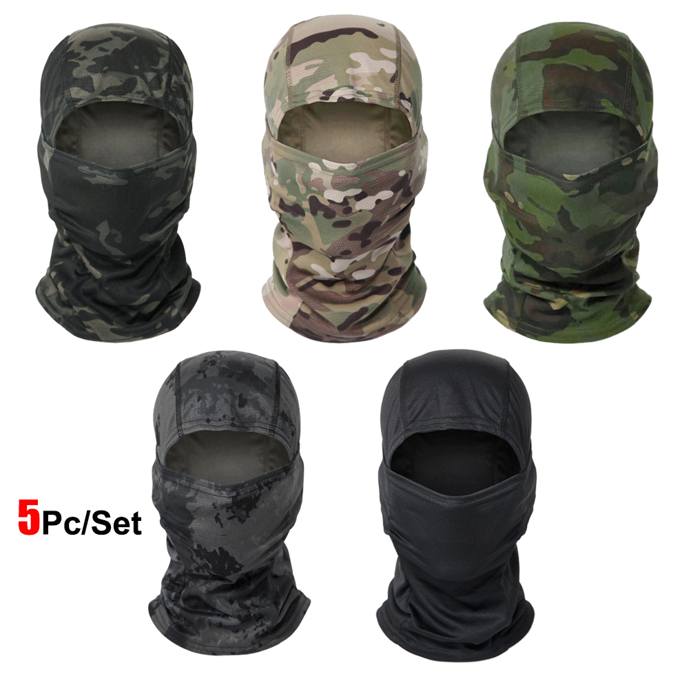 5 Buah Masker Wajah Penuh Camo - Balaclava Ski Mask ulasan dan harga