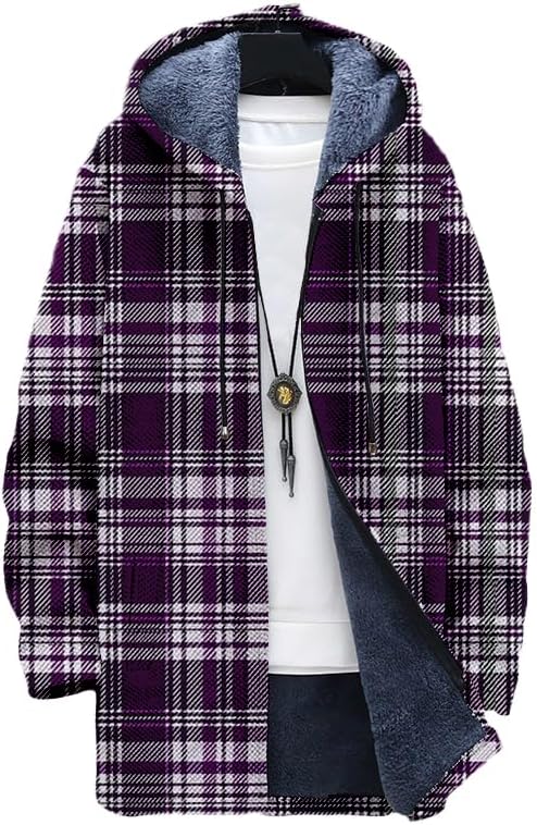 Kardigan Kotak-kotak Pria Over - Sherpa Hoodie Fleece ulasan dan harga