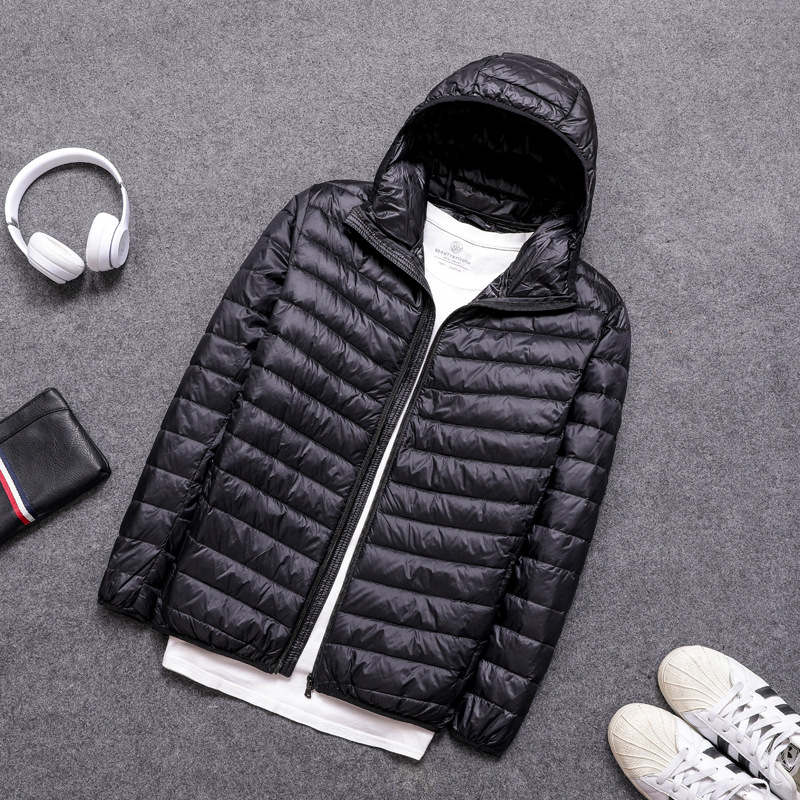 Jaket hoodie pria, jaket hoodi - Down Jacket Packable ulasan dan harga