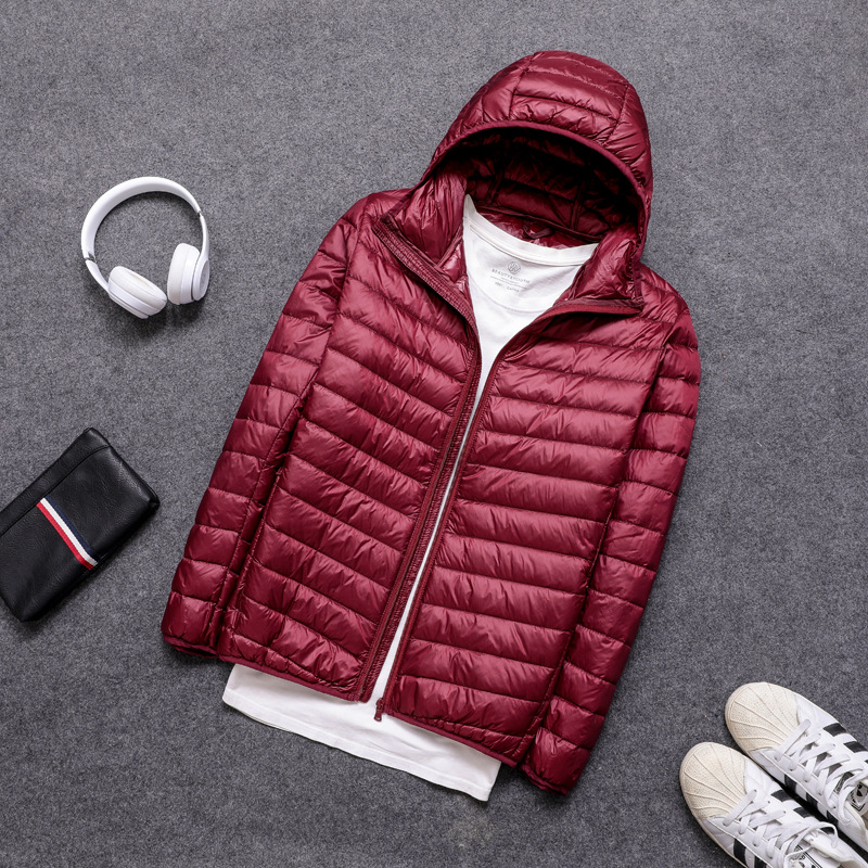 Jaket hoodie pria, jaket hoodi - Down Jacket Packable ulasan dan harga