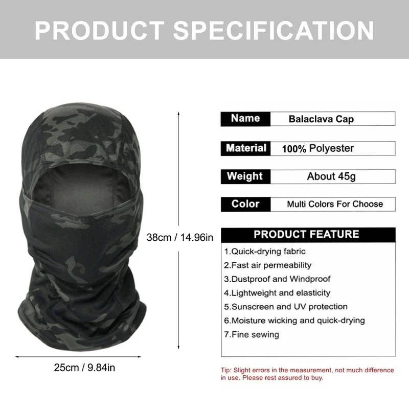Topi Balaclava Kamuflase Maske - Balaclava Ski Mask ulasan dan harga